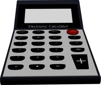 Electronic calculator 3D Model