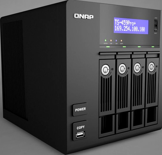 QNAP Network Attached Storage Server 3D Model