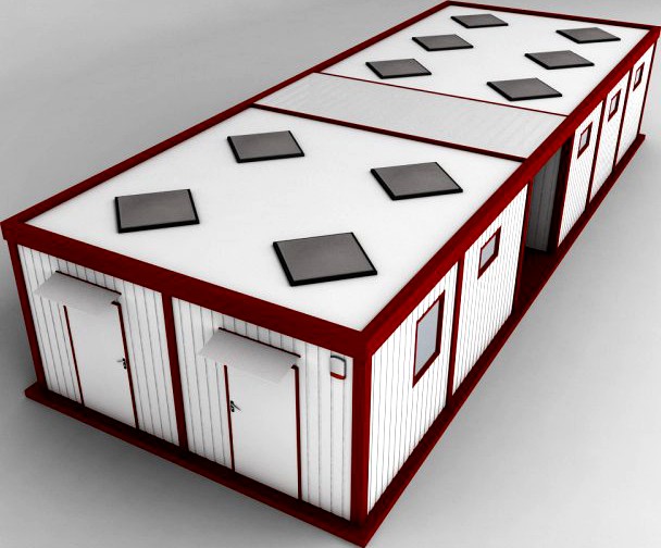 Container Double Shipping House 3D Model