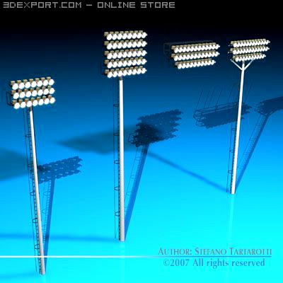 Arena lights collection 3D Model