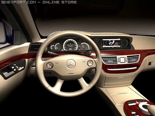Mercedes S class dashboard 3D Model