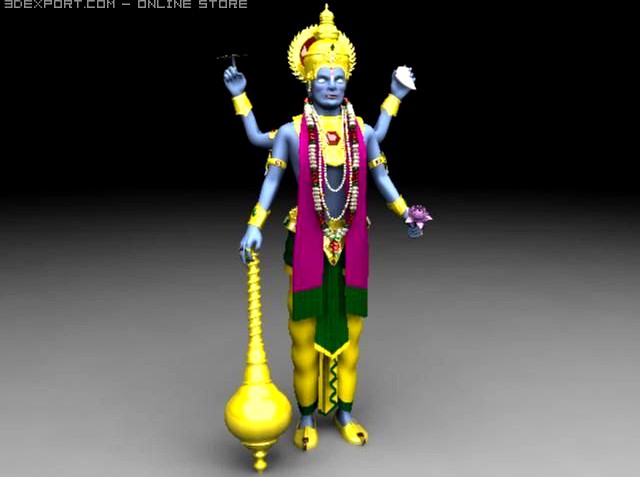 Lord Vishnu 3D Model