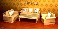 antique-08-Sofa combination-0523d model