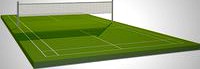 Tennis court or badminton3d model