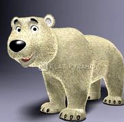 3D Model Cartoon Polar bear Rigged - 41753