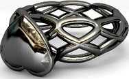 Archytas Curve Ring 17.53mm with Heart Gem