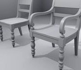 Turned Leg Side And Arm Chairs hydn