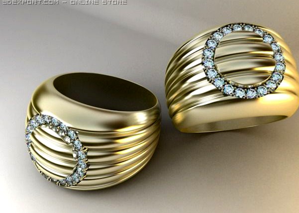 Ribbed Ring 3D Model