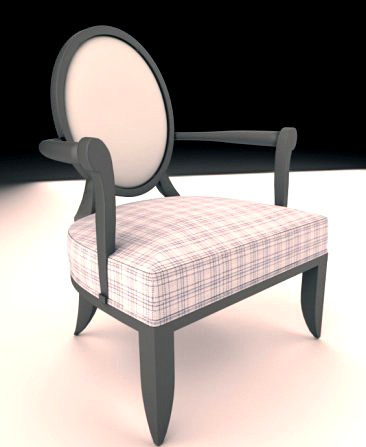 OVAL XBACK CHAIR 3D Model