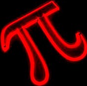 Neon letter Pi