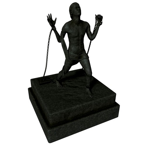 Escaping Man Statue