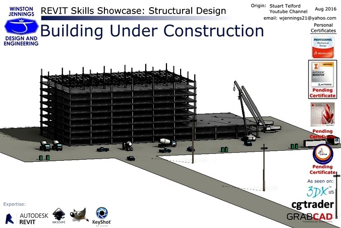 Revit Skills Showcase Building Under Construction