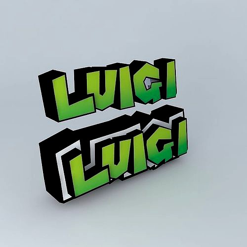 Luigi 3D Text Logo