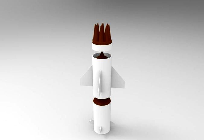 Deconstructed Missile with internal components