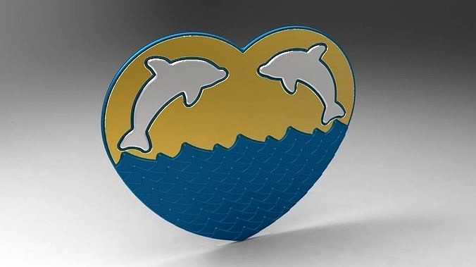 Dolphins in heart