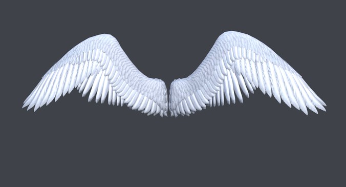 Lowpoly angel wings