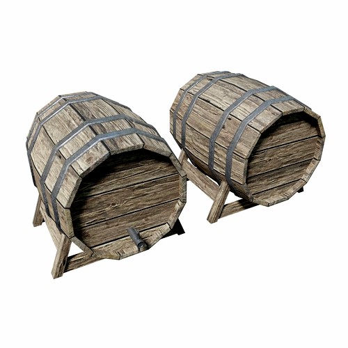 Wooden Wine Barrel PBR