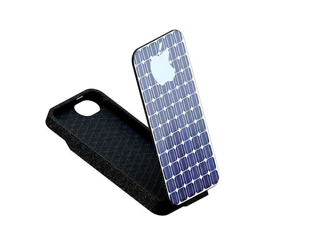 Solar backup phone battery case