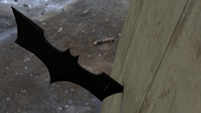 Batarang stuck In a wall