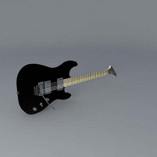 Guitar with spiderweb graphics