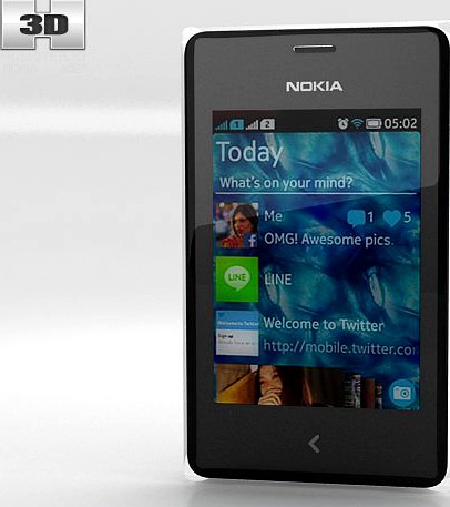 Nokia Asha 502 3D Model