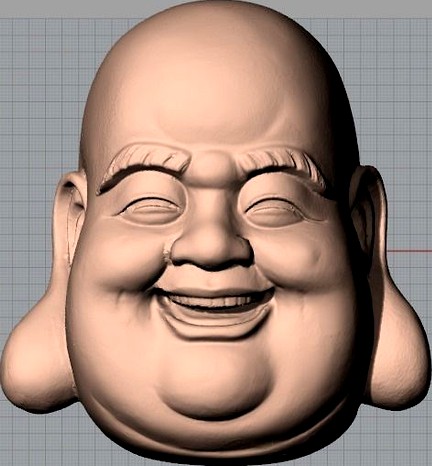 Chinese Sculpture 3D STL Model Buddha Head