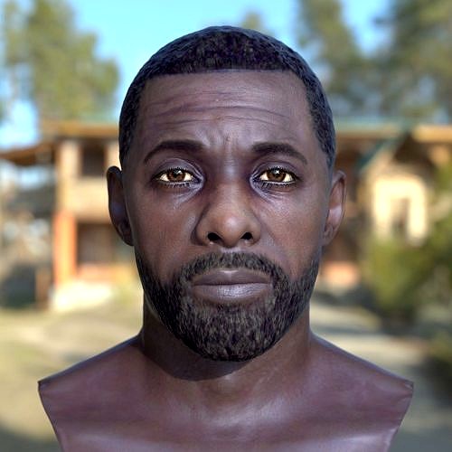3d model Idris Elba head V1
