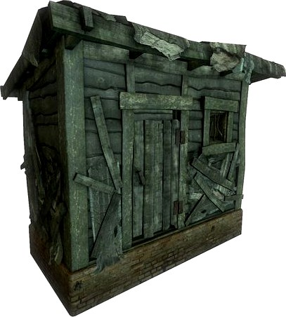 wooden shed