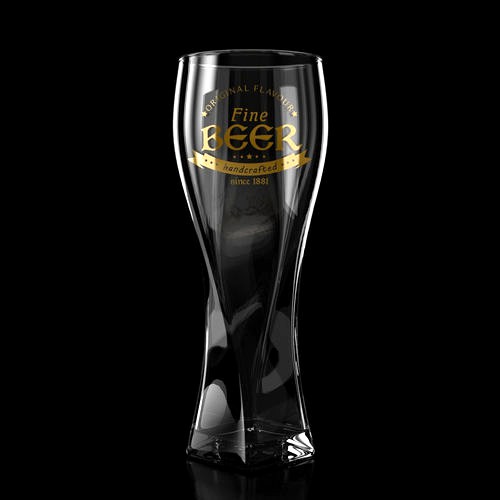 Beer Glass 006 - 50cl - Custom Logo - Low Poly Subdivs