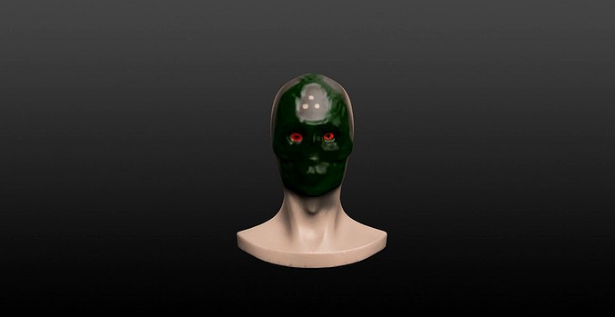 Acid Faced Human Head