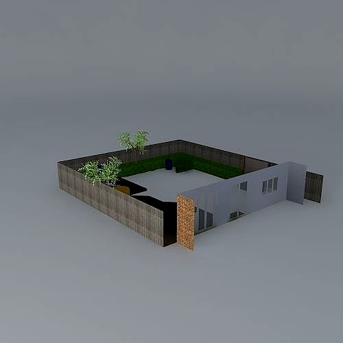 Rear garden design simple and contemporary