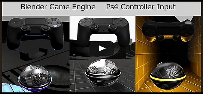 Blender Game Engine PS4 Controller Python Script