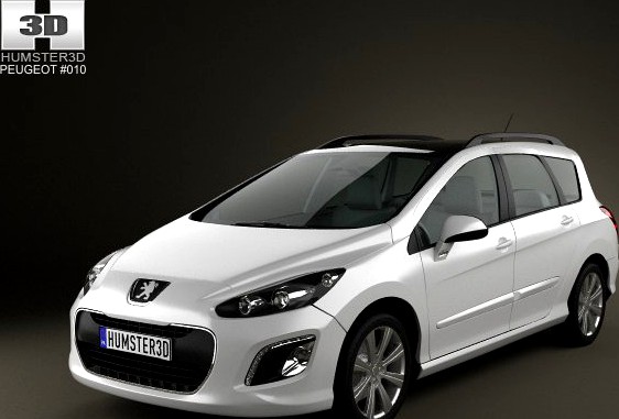 Peugeot 308 SW 2012 3D Model