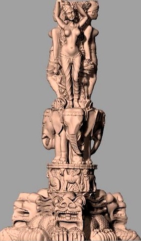 Thai Elephant Tower Sculpture