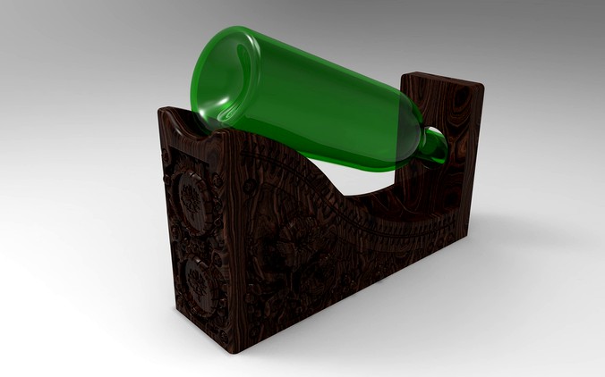 Wine bottle holder design for CNC machining