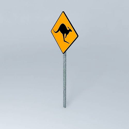 Aussie Road Sign Kangaroo