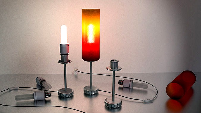 A Tablelamp with rigged cable