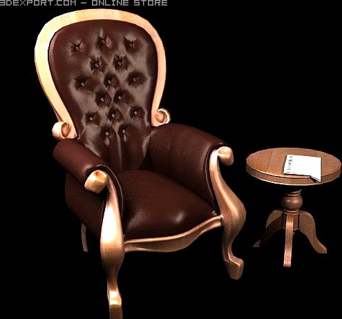 grandfather chair 3D Model
