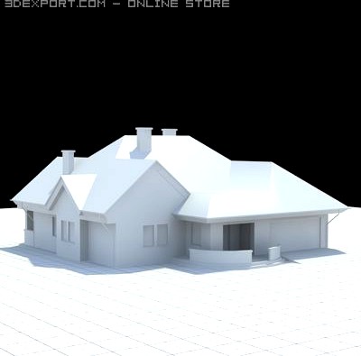 Highly detailed singlefamily house 3 3D Model