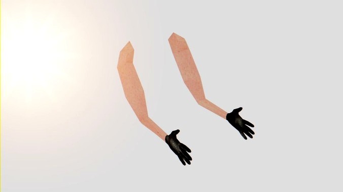 Very low poly fps arms