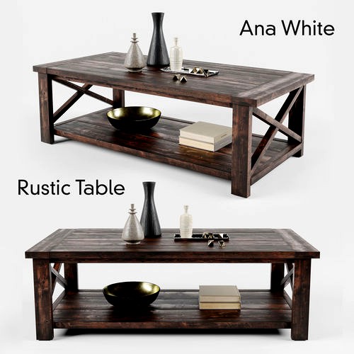 Ana White Rustic X Coffee Table