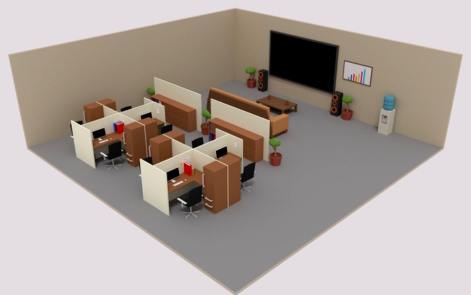 Isometric LowPoly Office