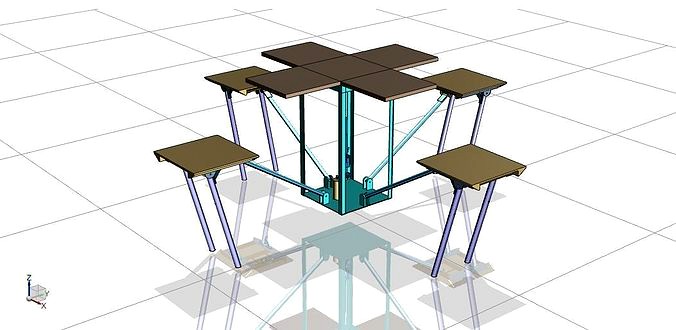 Self-Assembling Picnic Table
