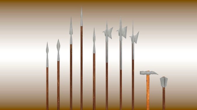 Medieval polearm set