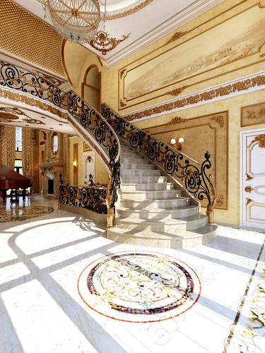 Interior classical mansion