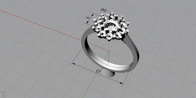 round ring with halo | 3D