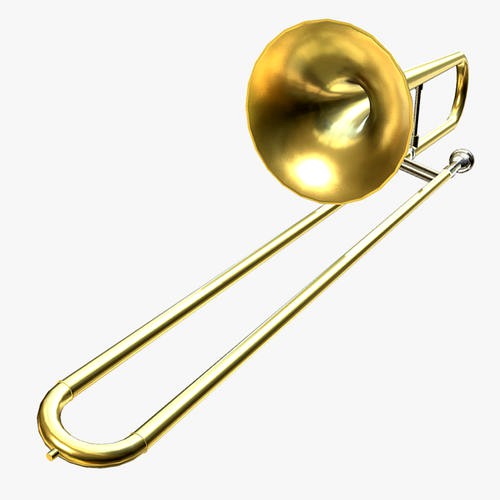 Low Poly PRB Trombone 3d model