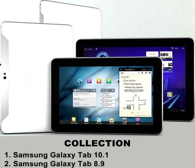 Samsung Galaxy Tab Collection 3D Model