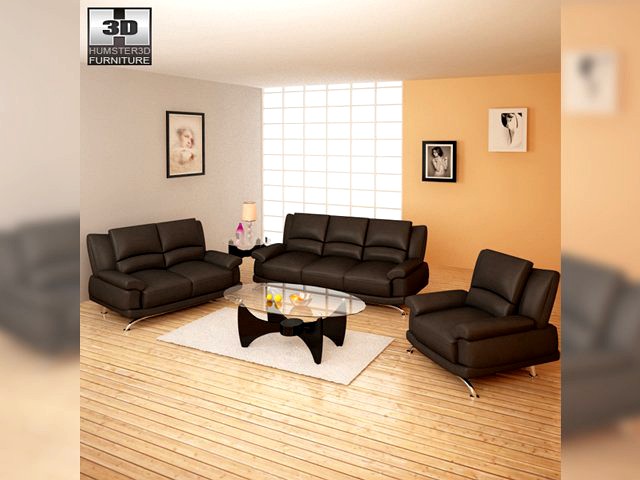 Living room furniture 09 Set 3D Model