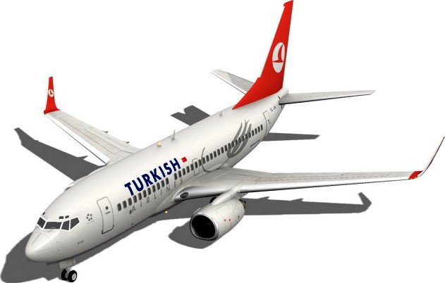 Turkish Airlines Boeing 737700w 3D Model